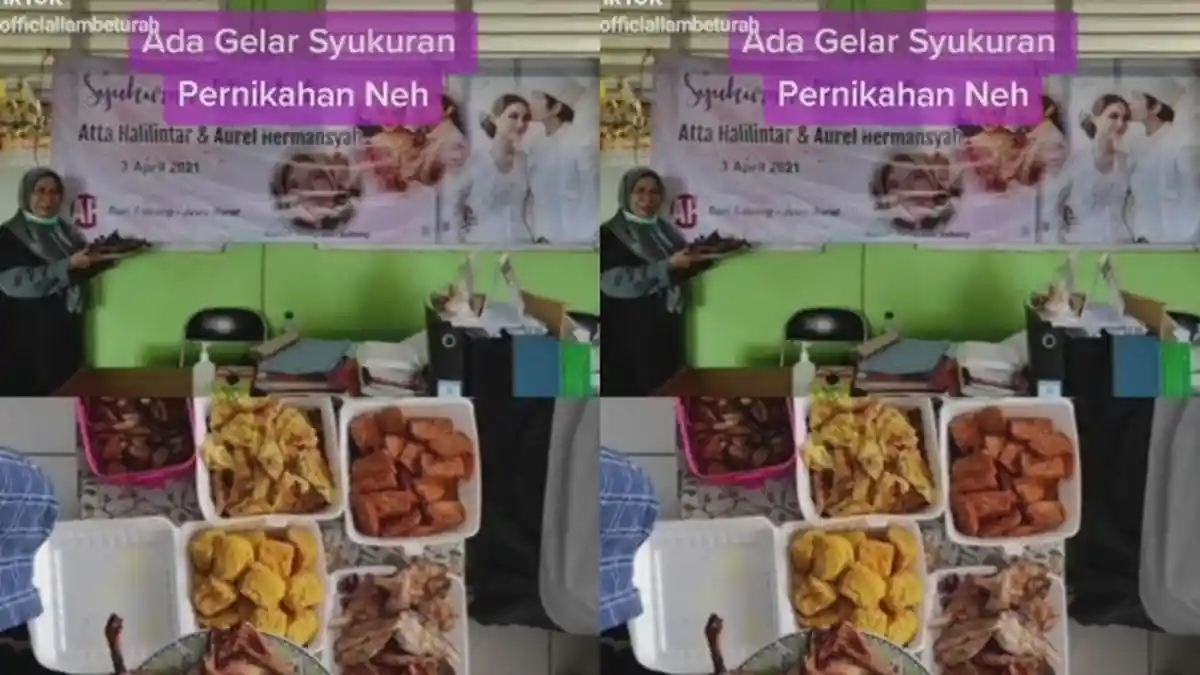 Viral Tiktok Emak-emak Diduga Guru Rayakan Syukuran Atta dan Aurel Menikah, Warganet Saling Debat