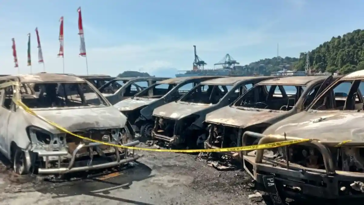 Polisi Selidiki Kebakaran Belasan Mobil di DPR Papua, Ini Penyebabnya