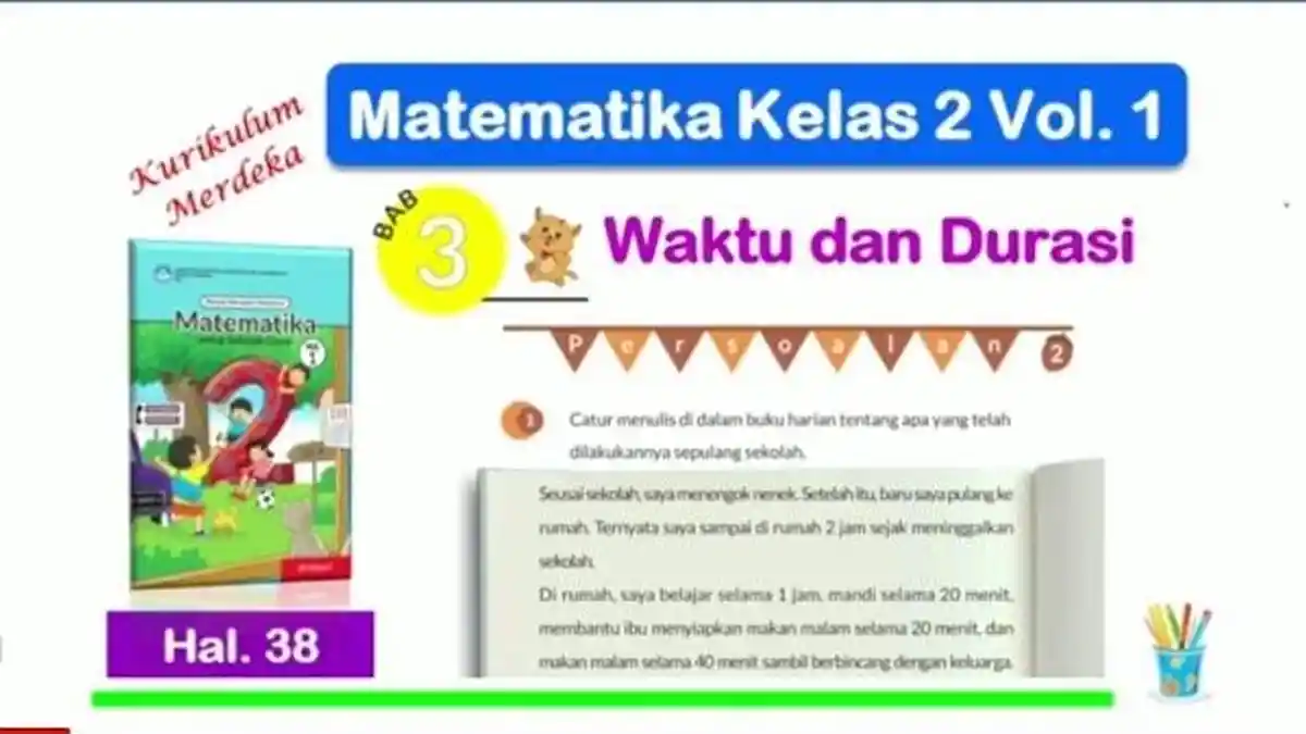 Soal & Kunci Jawaban Buku Matematika Kelas 2 SD Halaman 38 : Persoalan 2 