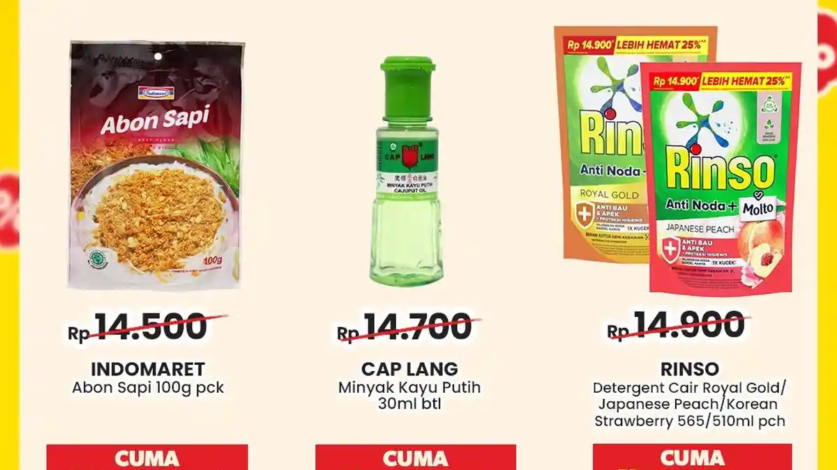 Promo Indomaret 10-18 September 2024, Harga Heboh Serba Rp5.000, Abon Sapi, Rinso, Cap Lang Rp10.000