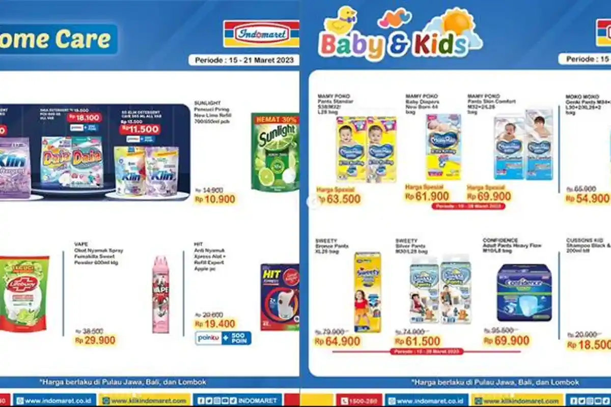 Promo Super Hemat Alfamart dan Indomaret Hari Ini Rabu 15 Maret 2023: Diskon Sabun, Deterjen, Popok