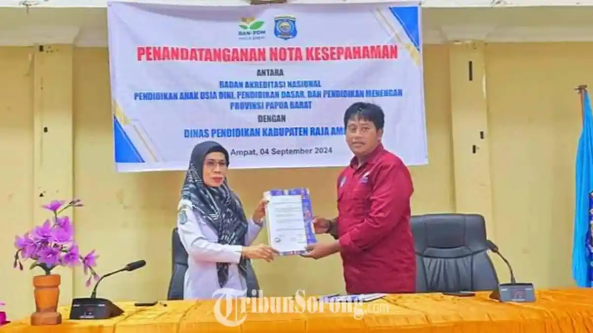 Disdikbud Raja Ampat Teken MoU dengan BAN-PDM Papua Barat, Tingkatkan Mutu Pendidikan