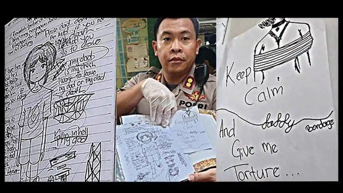 Pembunuh Idolakan Tokoh Slender MAN, NF Gambar Karakter dan Tulis: Keep Calm and Give Me Torture