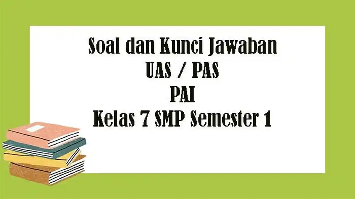 Soal UAS PAI Kelas 7 SMP Semester 1, Kunci Jawaban PAS Pendidikan Agama Islam Pilihan Ganda Essay