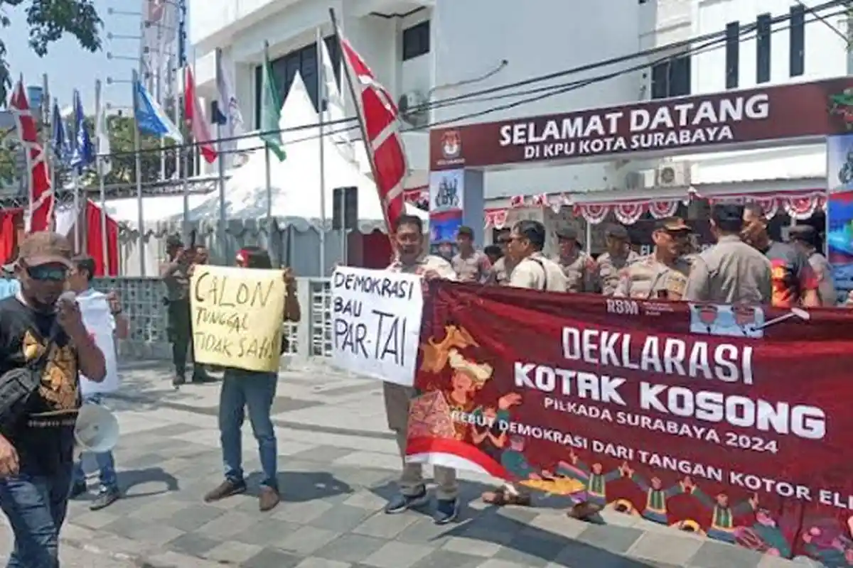 Tolak Calon Tunggal Eri-Armuji, ARSM Buat Gerakan Menangkan Kotak Kosong di Pilwali Surabaya 2024