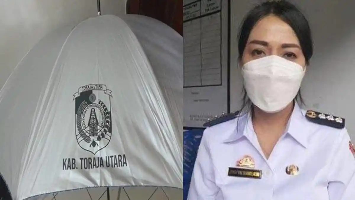 TERNYATA Begini Penampakan Payung Rp100 Ribu yang Diduga Buat Bupati Toraja Utara Marah ke Camat
