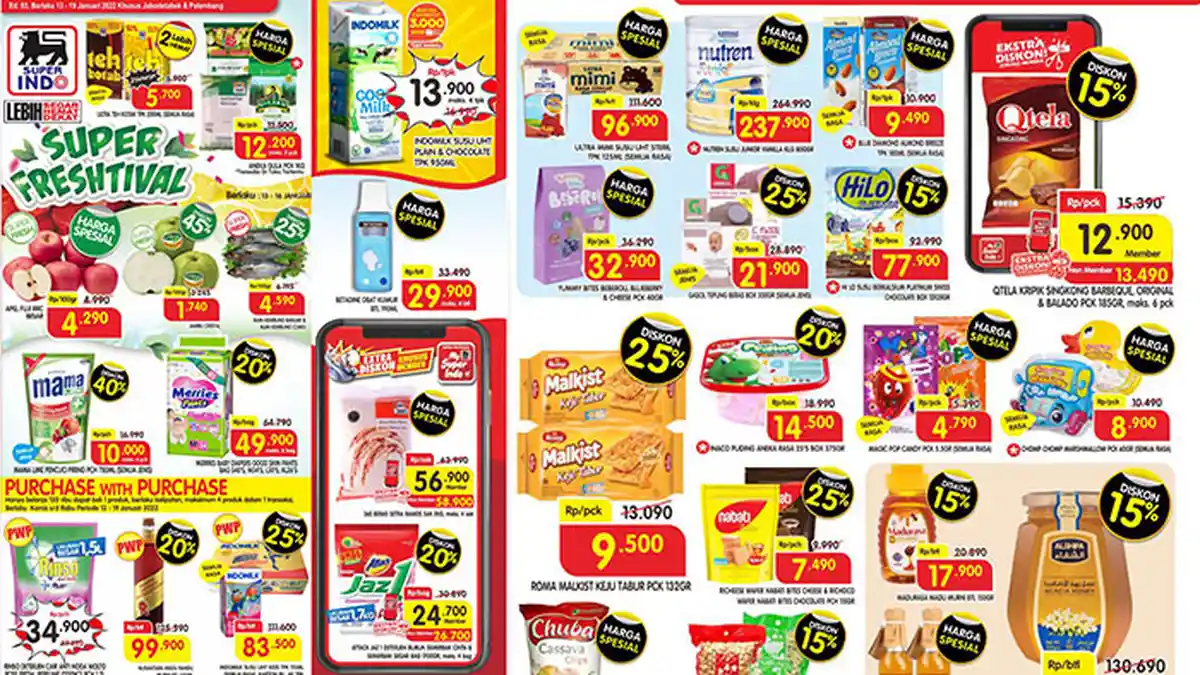 PROMO Superindo TERBARU 13-19 Januari 2022: Banyak Diskon, Susu Daging Snack Diapers Lebih Hemat