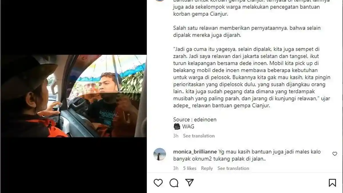 Lagi, Warga Diduga Korban Gempa Cianjur Hadang hingga Palak Relawan yang Antar Bantuan