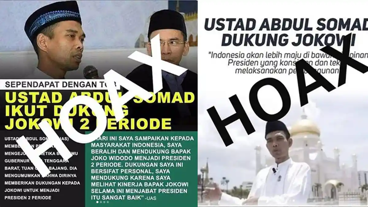 Beredar Meme Ustaz Abdul Somad Ikut Dukung Jokowi 2 Periode, Begini Tanggapan UAS
