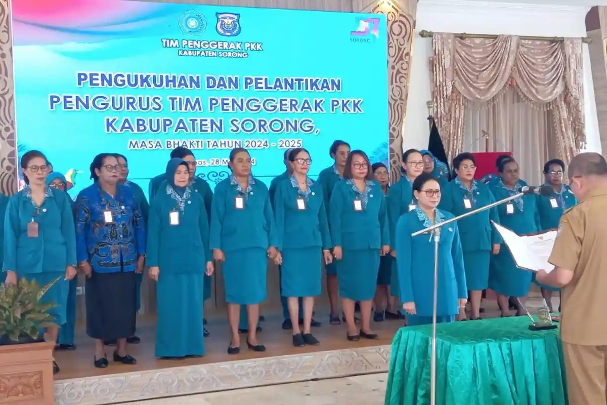 Lantik Pengurus TP PKK Kabsor, Pj Bupati Edison Siagian Minta Segera Buat Program Prioritas