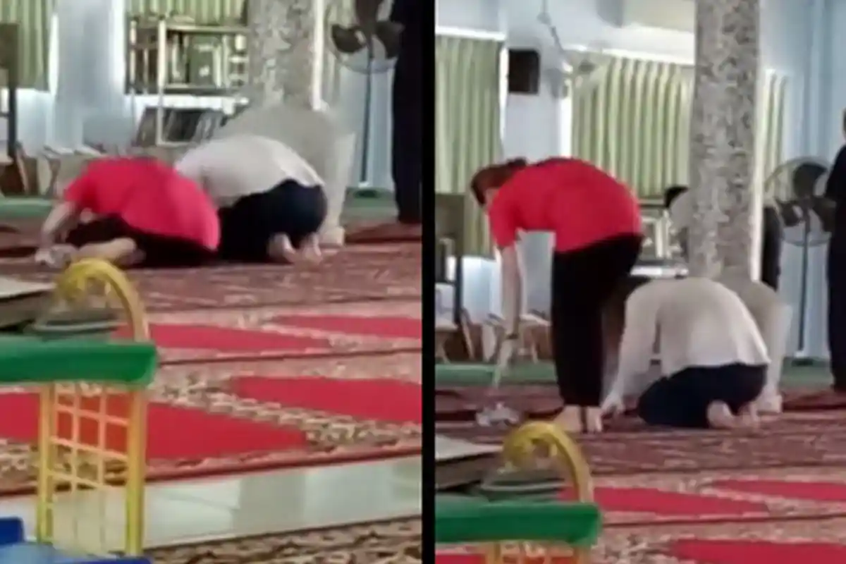 Maunya Ibadah, Dua Turis Ini Malah Masuk ke Sini, Perlakuan Pengurus Masjid Selanjutnya Tak Terduga