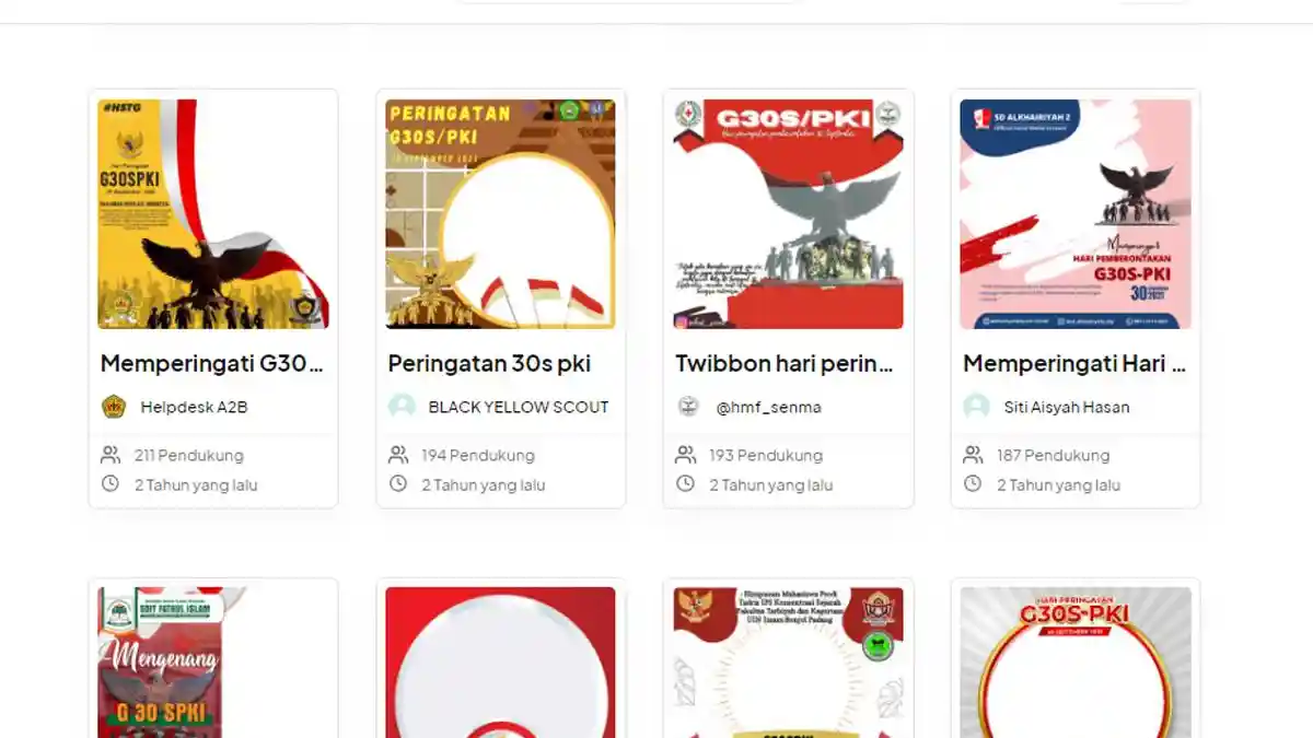 10 Link Twibbon Peringatan G30S PKI Tahun 2024 Populer dan Keren