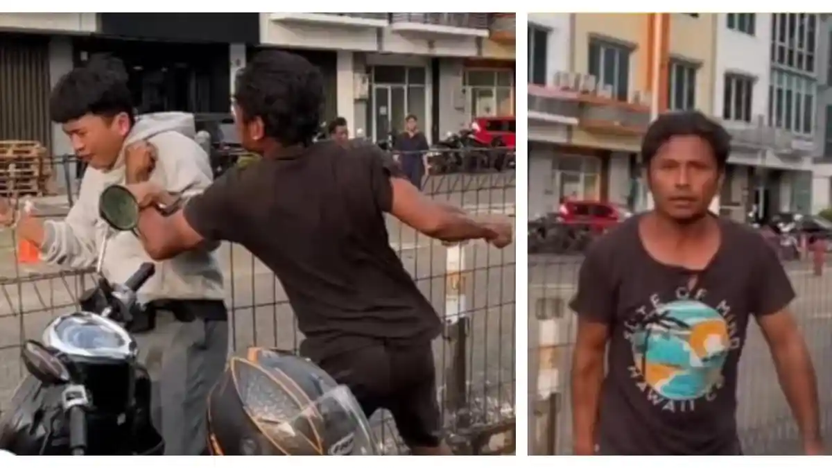 Preman Parkiran Ruko Thamrin City Jakarta Pukuli Pengendara Motor Sampai Berdarah