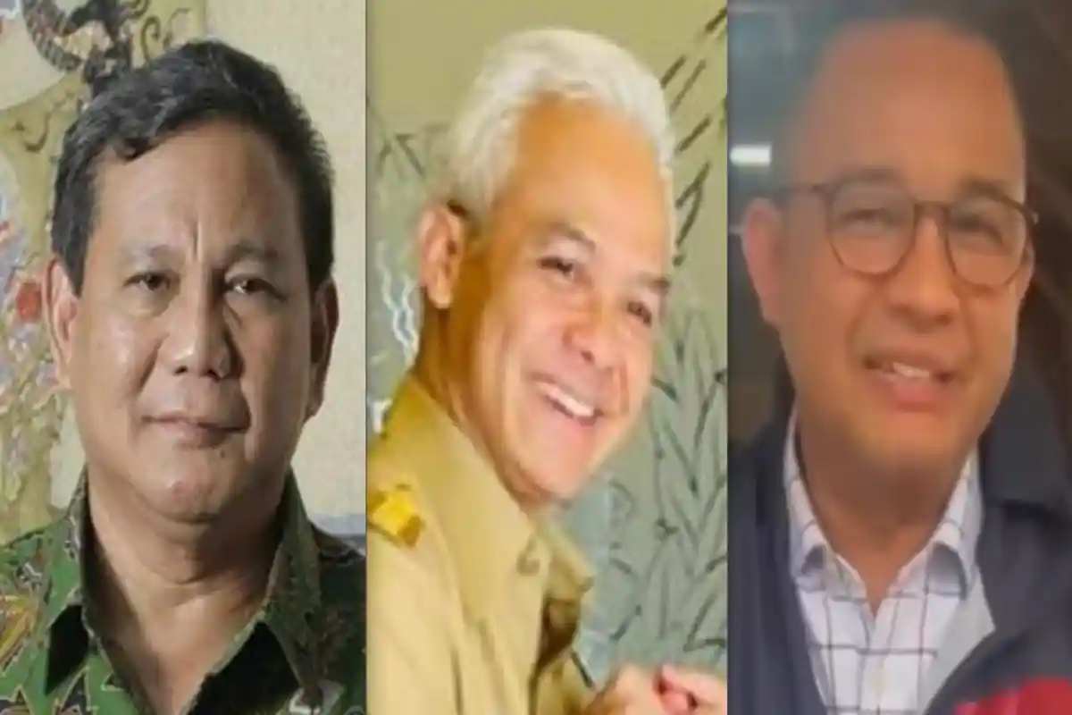 195 Hari Menuju Pilpres 2024 - Survei 3 Top of Mind Capres: Elektabilitas Prabowo-Ganjar-Anies