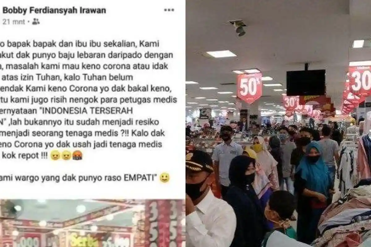 Tak Peduli PSBB, Pria Ini Mengaku Lebih Takut Tak Punya Baju Lebaran Ketimbang Mati karena Corona