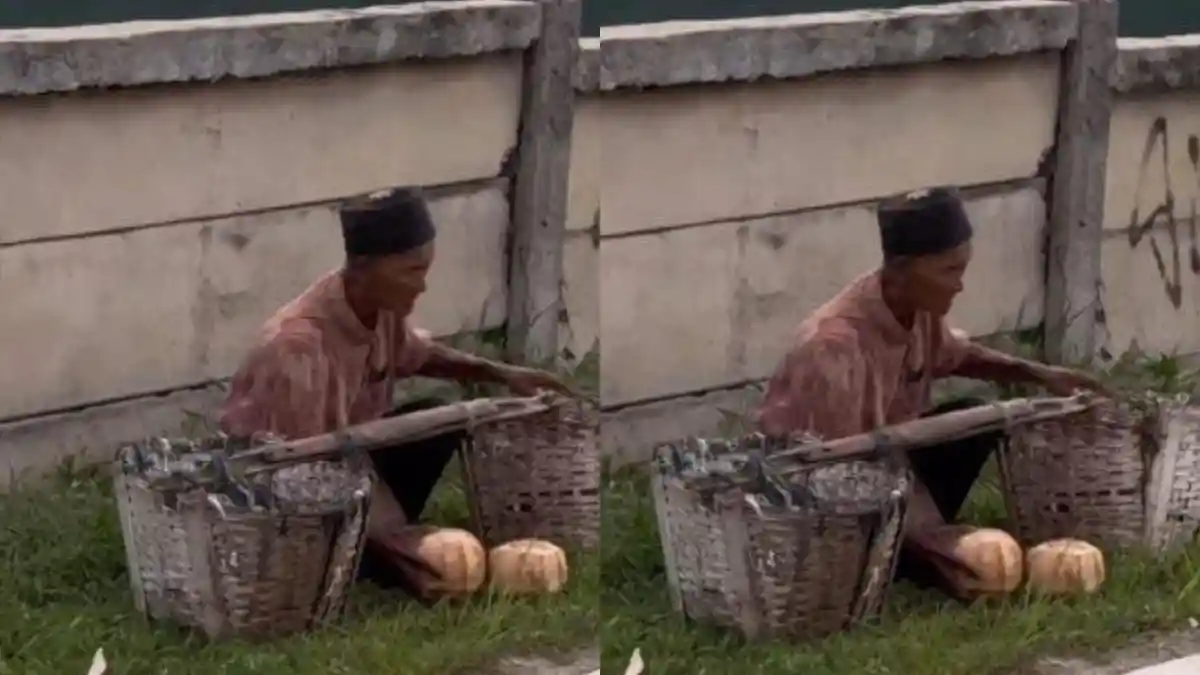 Jalan Kaki 4 Jam Pikul Buah Dagangannya, Pak Imang Sehari Cuma Dapat Rp 30 Ribu, Rumahnya Tak Ada WC