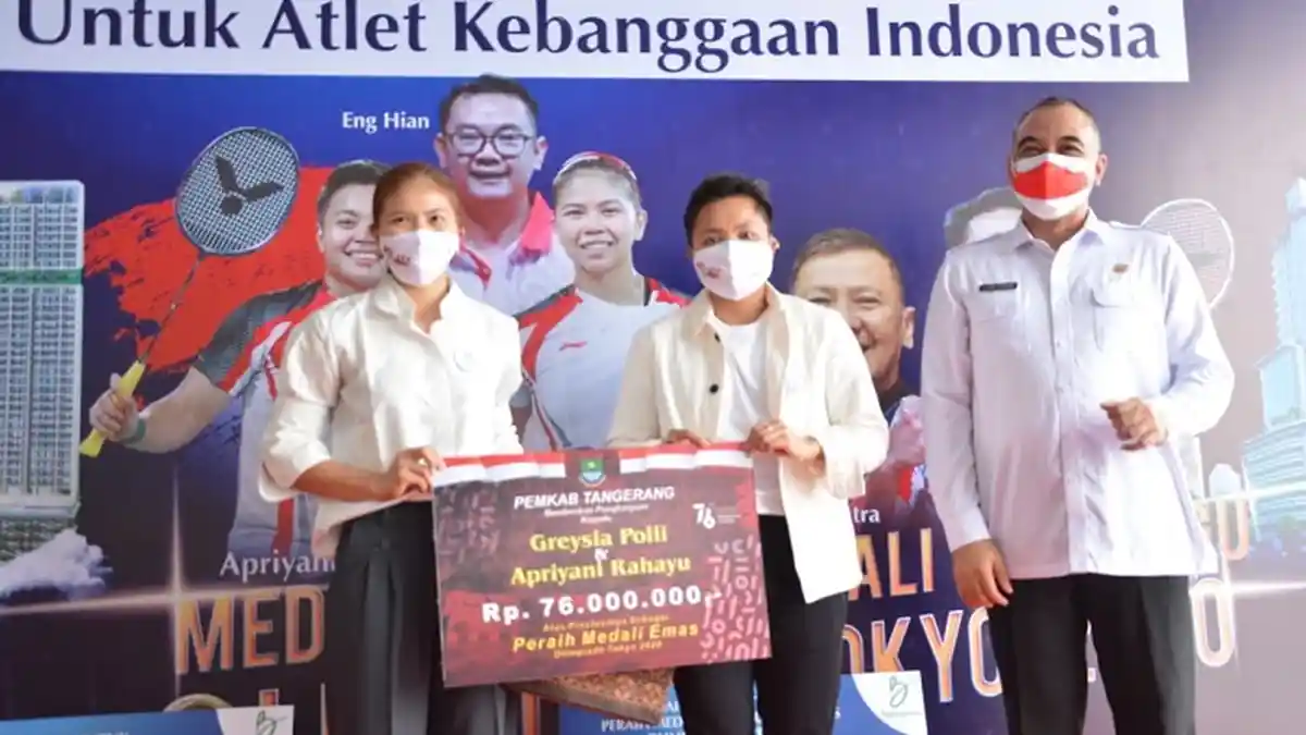 Bupati Tangerang Membebaskan Pajak Rumah ke Greysia Polii dan Apriyani Rahayu Seumur Hidup