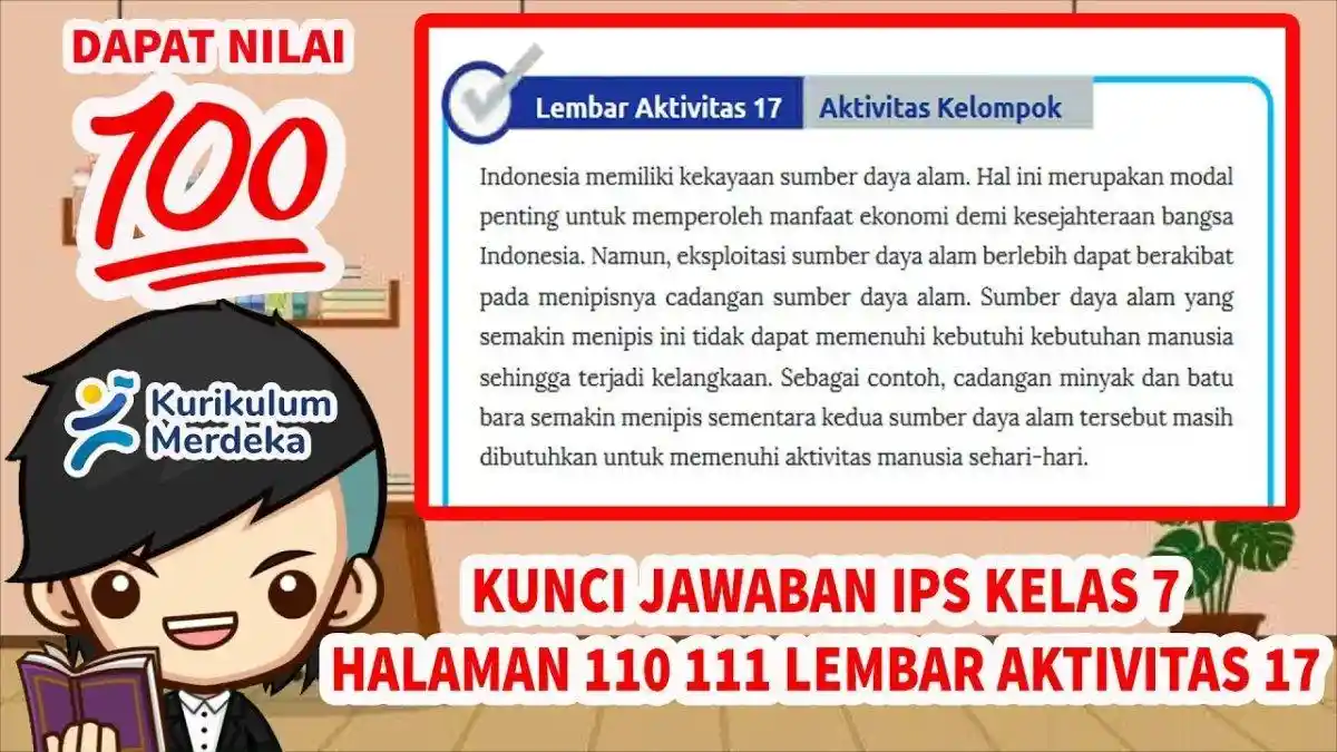 Soal & Kunci Jawaban IPS Kelas 7 SMP Halaman 110 111 Kurikulum Merdeka, Sumber Daya Alam yang Langka