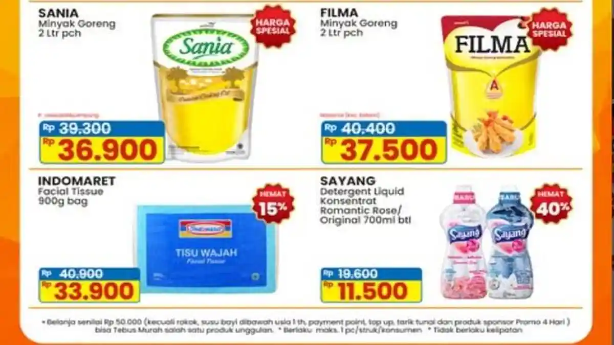 Promo Indomaret Hingga Besok 16 Maret 2025 :Minyak Goreng Sania Rp 36. ...