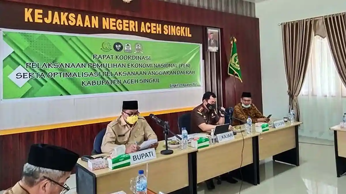 Dukung Program PEN, Bupati Aceh Singkil Instruksikan Kepala Dinas Genjot Serapan Anggaran
