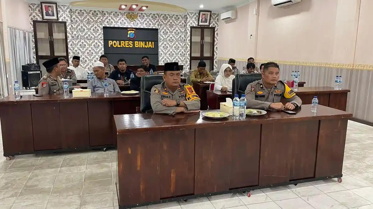 Sambut Hari Bhayangkara Ke-78, Polres Binjai Melaksanakan Kegiatan Doa Bersama Lintas Agama
