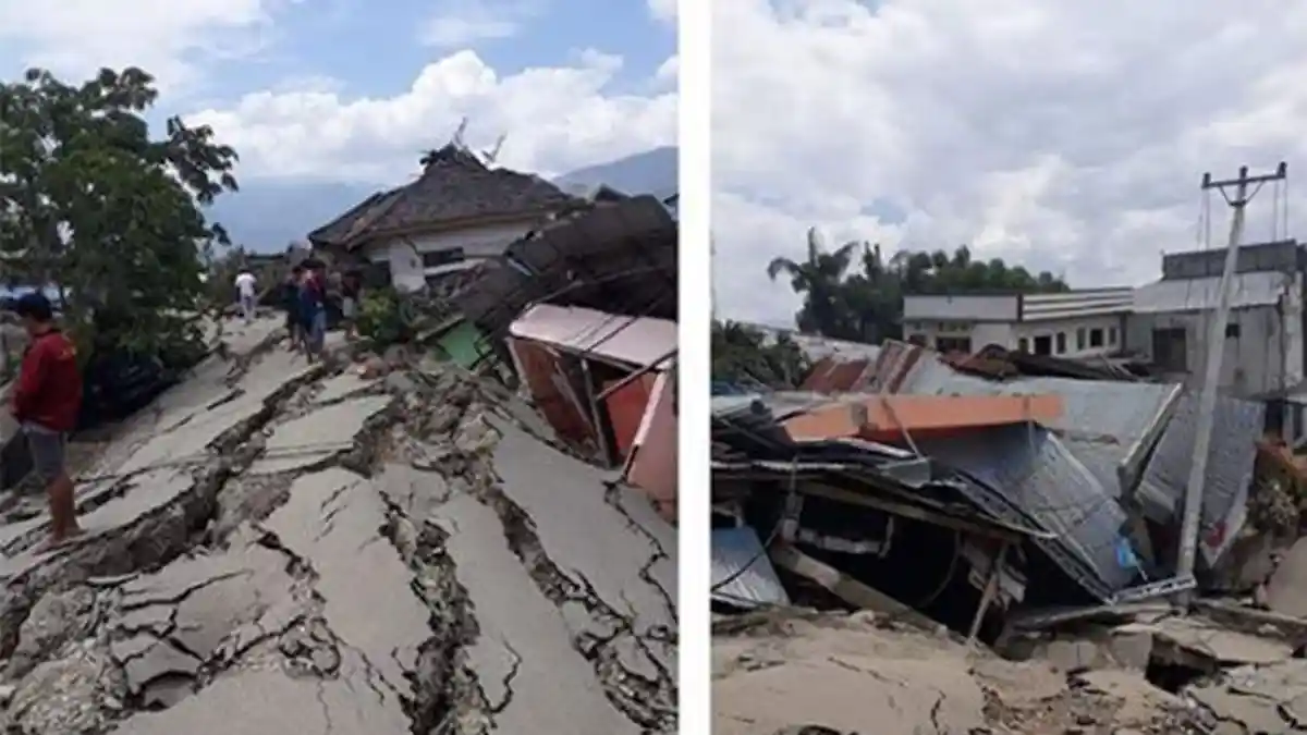 Beredar Video Kondisi Terkini Pasca Gempa yang Terjadi di Palu, Jalan Raya Naik Setinggi Atap Rumah