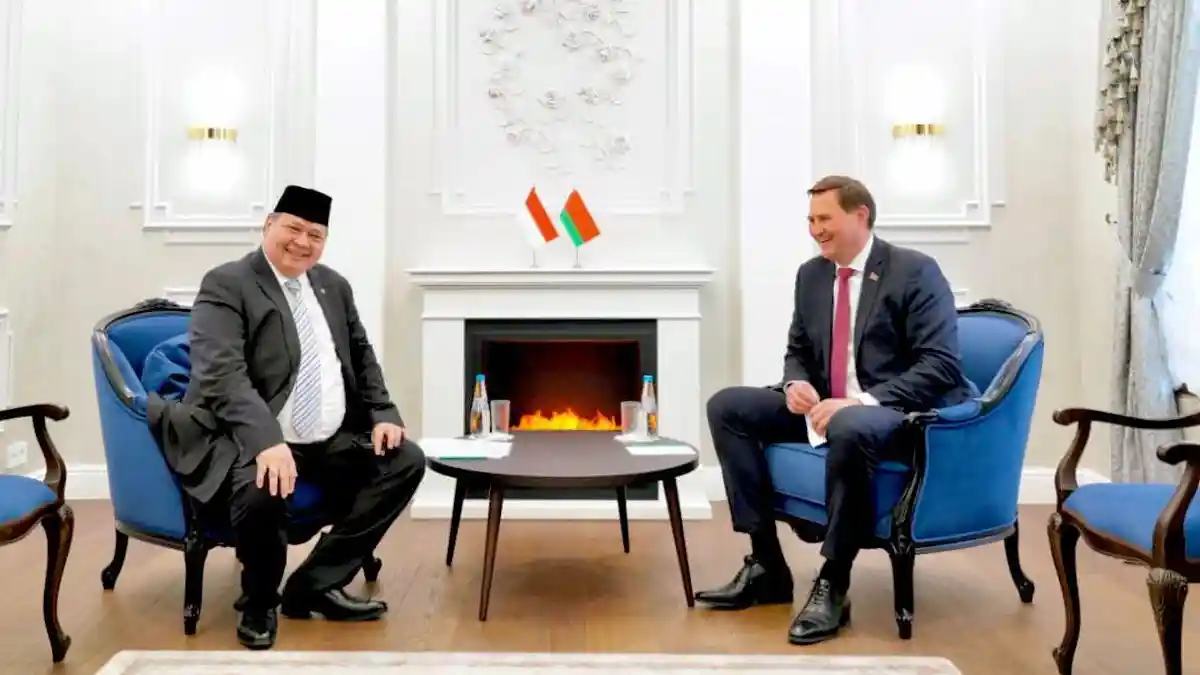 Bertemu Menlu Belarus, Menko Airlangga Matangkan Rencana Kunjungan Presiden Lukashenko ke Indonesia