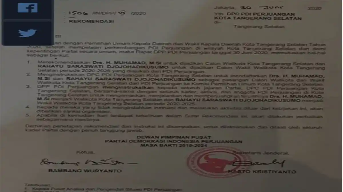DPC Tangsel Panggil Massa PDIP Penolak Calon Wali Kota Non Kader, Sanksi Etik Menanti
