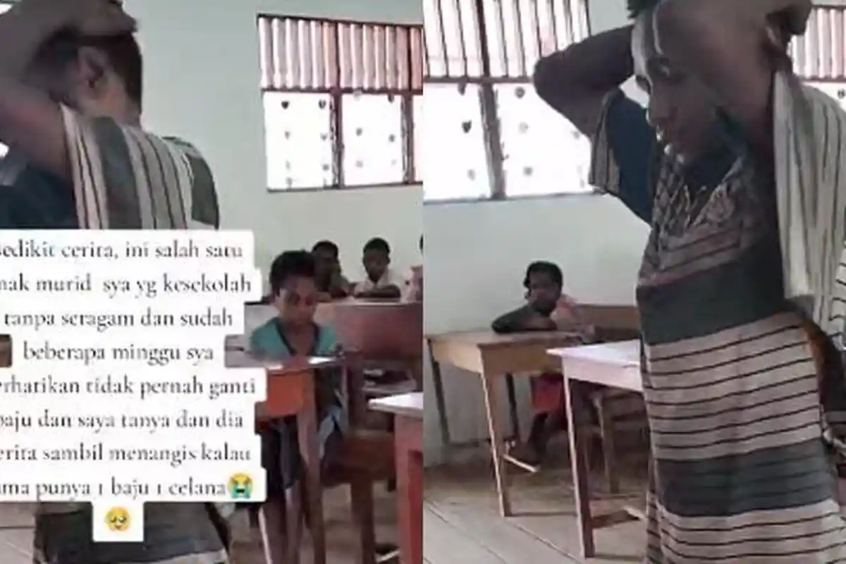 Guru Delvi Nangis Muridnya Tak Ganti Seragam Seminggu, Cuma Pakai Baju Sobek: Saya Banyak Belajar