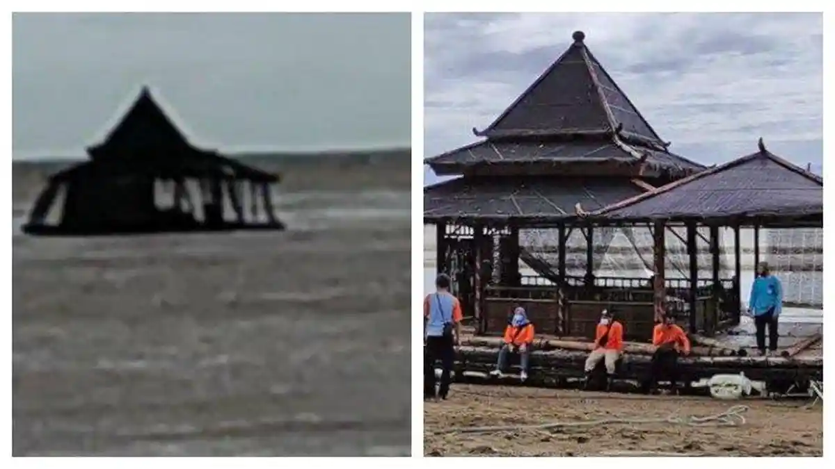 VIRAL Masjid Apung Masih Utuh Setelah Terombang-ambing di Laut Selama Berjam-jam