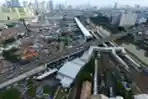 Foto Udara Suasana Kawasan Stasiun Tanah Abang