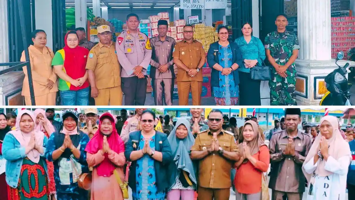 Bupati Sorong Selatan dan Wakil Sidak Bapok dan Gelar Pasar Murah Bantu Warga Jelang Idulfitri