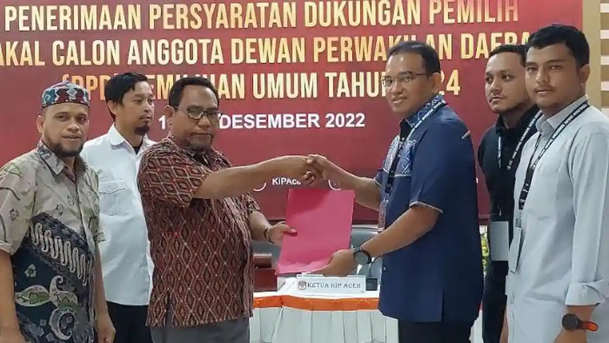 Daftar jadi Balon Anggota DPD RI, Sayed Muhammad Muliady Antar 3.377 Lembar KTP ke KIP Aceh