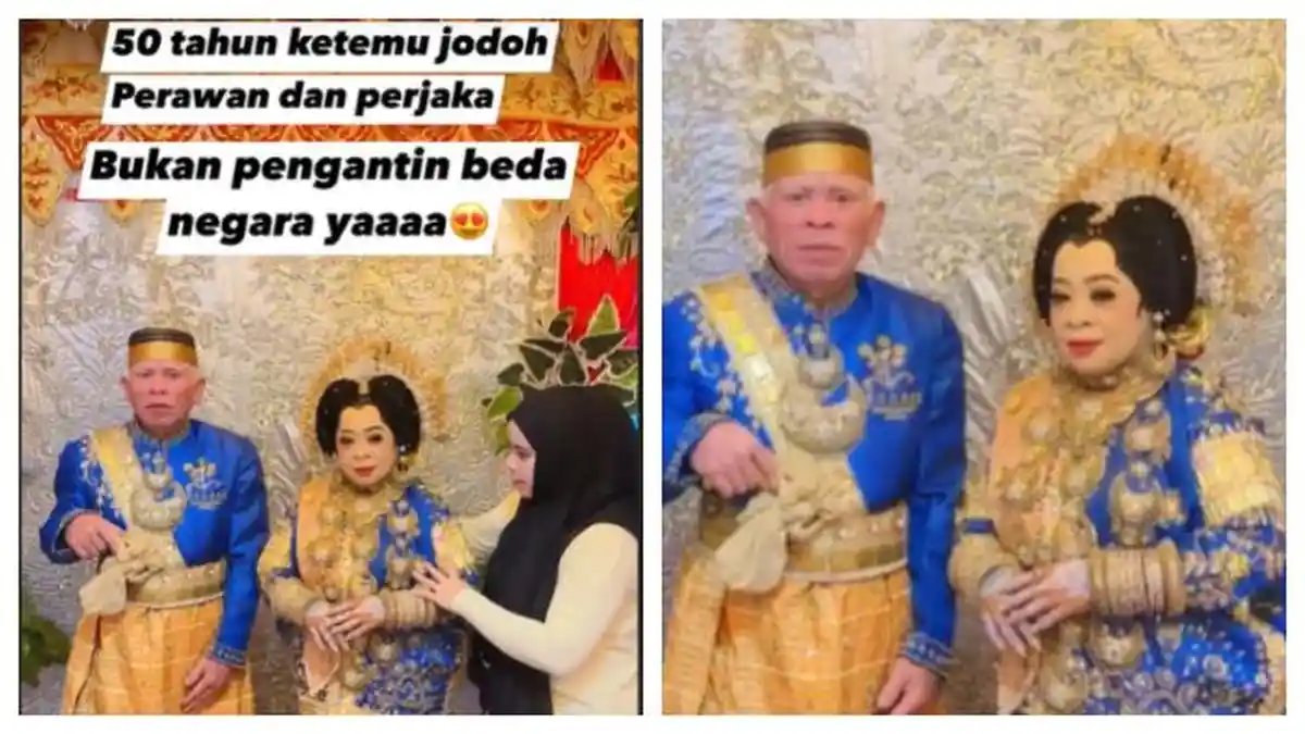 Takdir, Viral Pengantin Ini Baru Ketemu Jodohnya di Usia 50 Tahun, Bikin Haru