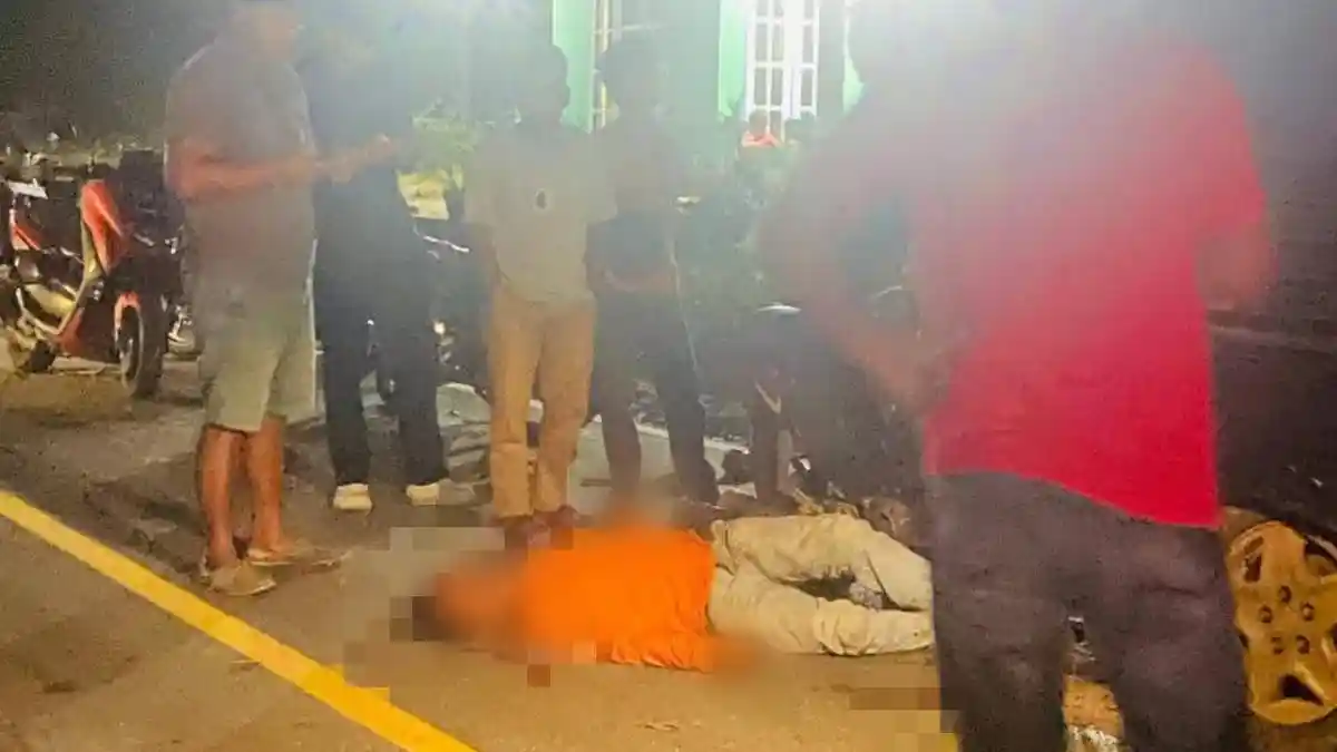 Kecelakaan di Lingga, Seorang Pengendara Kritis Usai Tabrak Pikap Mogok di Jalan Berindat