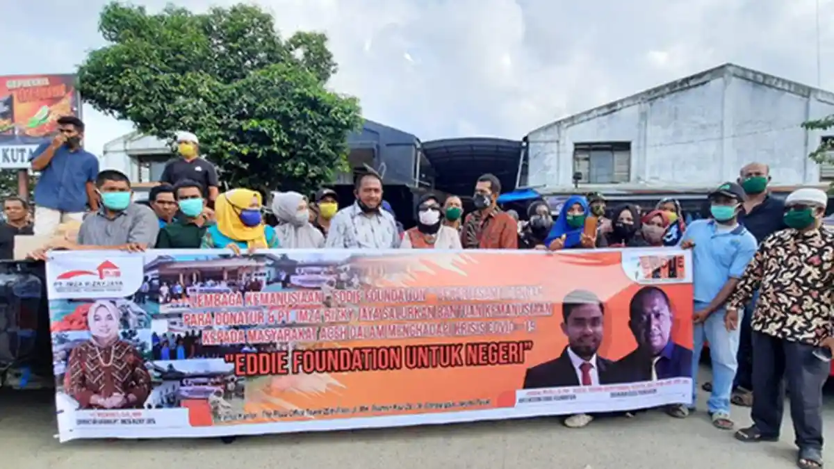 Eddie Foundation Hadir untuk Negeri, Salurkan Sembako, APD, Hingga Makanan Berbuka Puasa