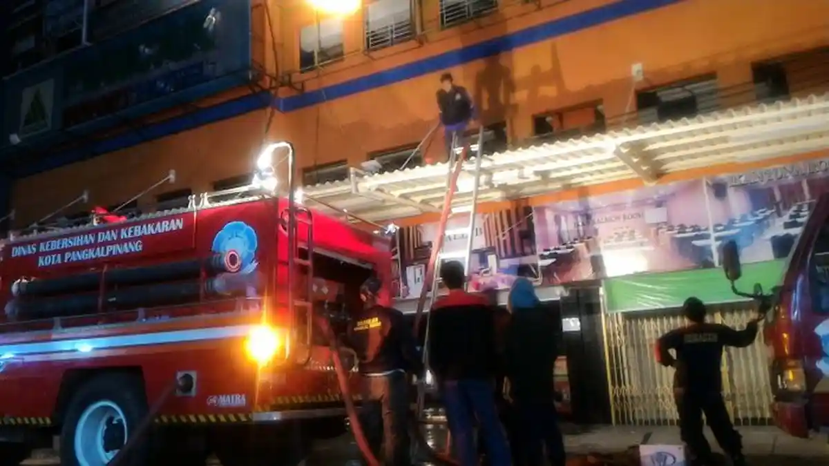 Kebakaran Mega Karaoke Puncak Pangkalpinang Dipicu dari Korsleting Kulkas Bartender