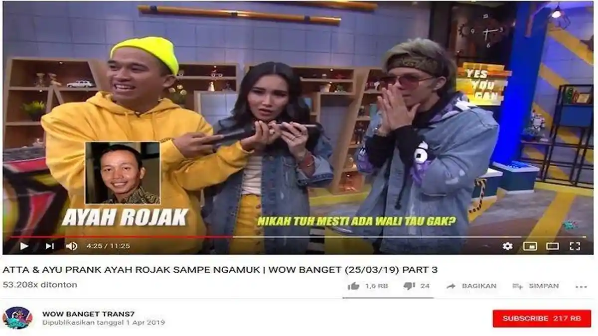 Ayah Rozak Kesal Kena Prank Ayu Ting Ting yang Bilang akan Dinikahi Pria India