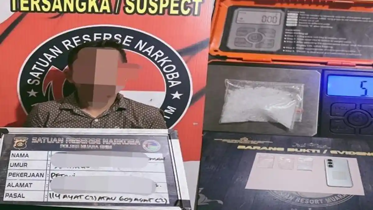 Polda Sumsel dan Polres Muara Enim Tangkap Pengedar Narkoba di Desa Penanggiran, Sita 5,19 Gram Sabu - Tribunsumsel.com