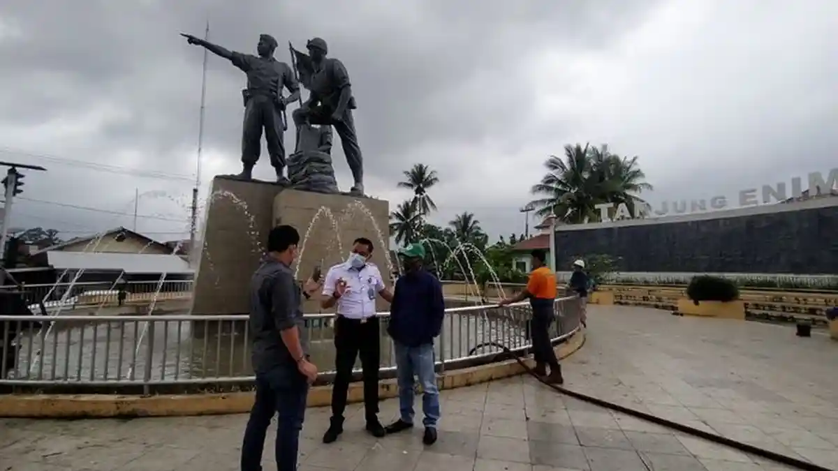 Dukung Tanjung Enim Kota Wisata, Begini Cara PTBA Percantik Kawasan Tugu Monpera