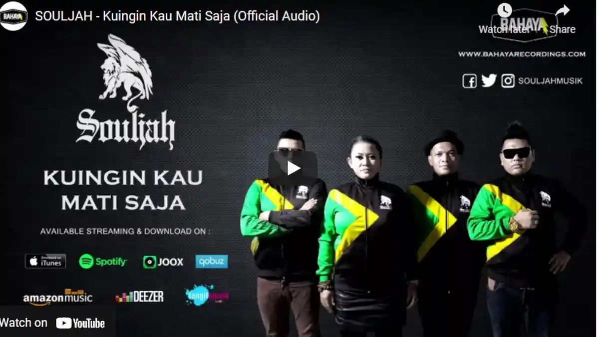 Chord Kunci Gitar dan Lirik Ku Ingin Kau Mati Saja Souljah