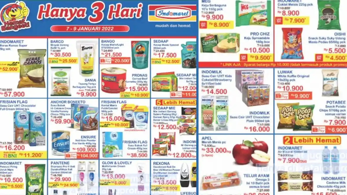 Katalog Promo JSM Indomaret 7-9 Januari Diskon Beras, Mi Instan, Susu, Minyak Goreng