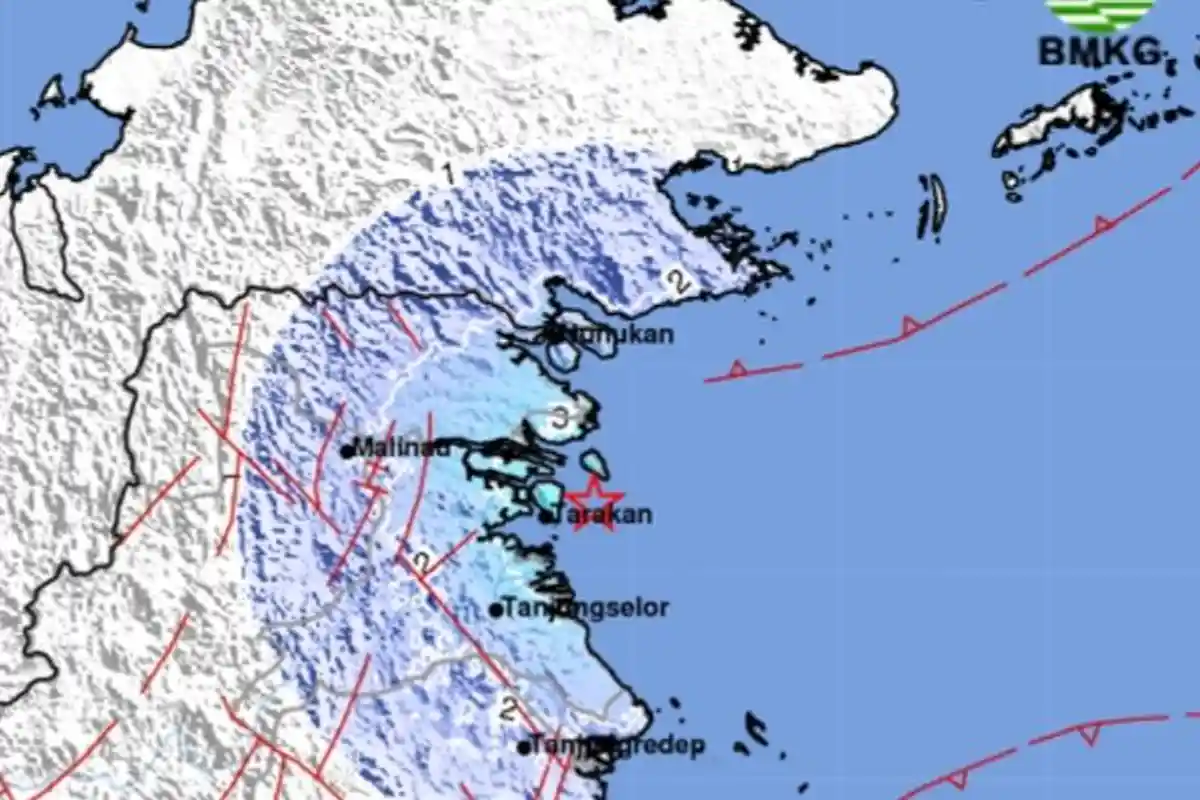 Gempa Bumi Guncang Tarakan Rabu 5 November 2025, Gempanya Baru Saja Terjadi Malam Ini