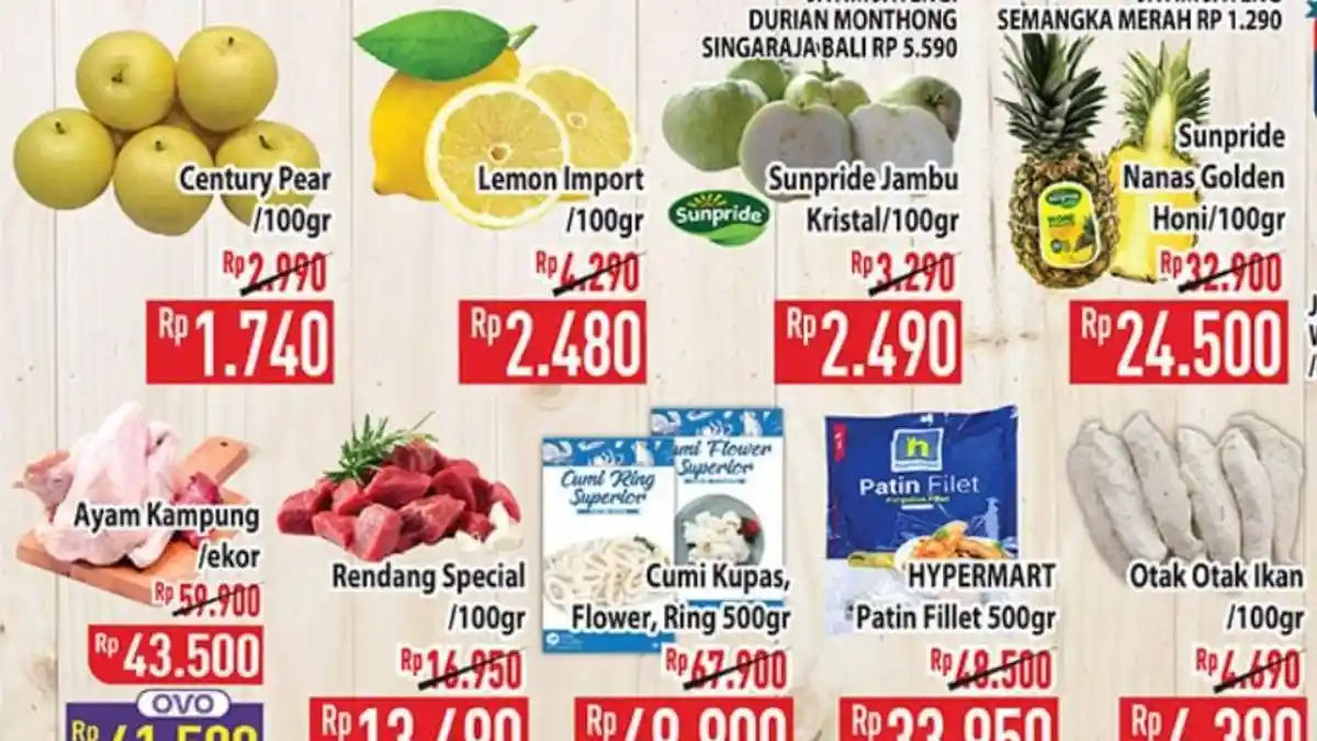 KATALOG Promo Hypermart Hari Ini 17 April 2024 Super MURAH: Lemon Rp2.480 Cumi Kupas Rp49.900 Aja