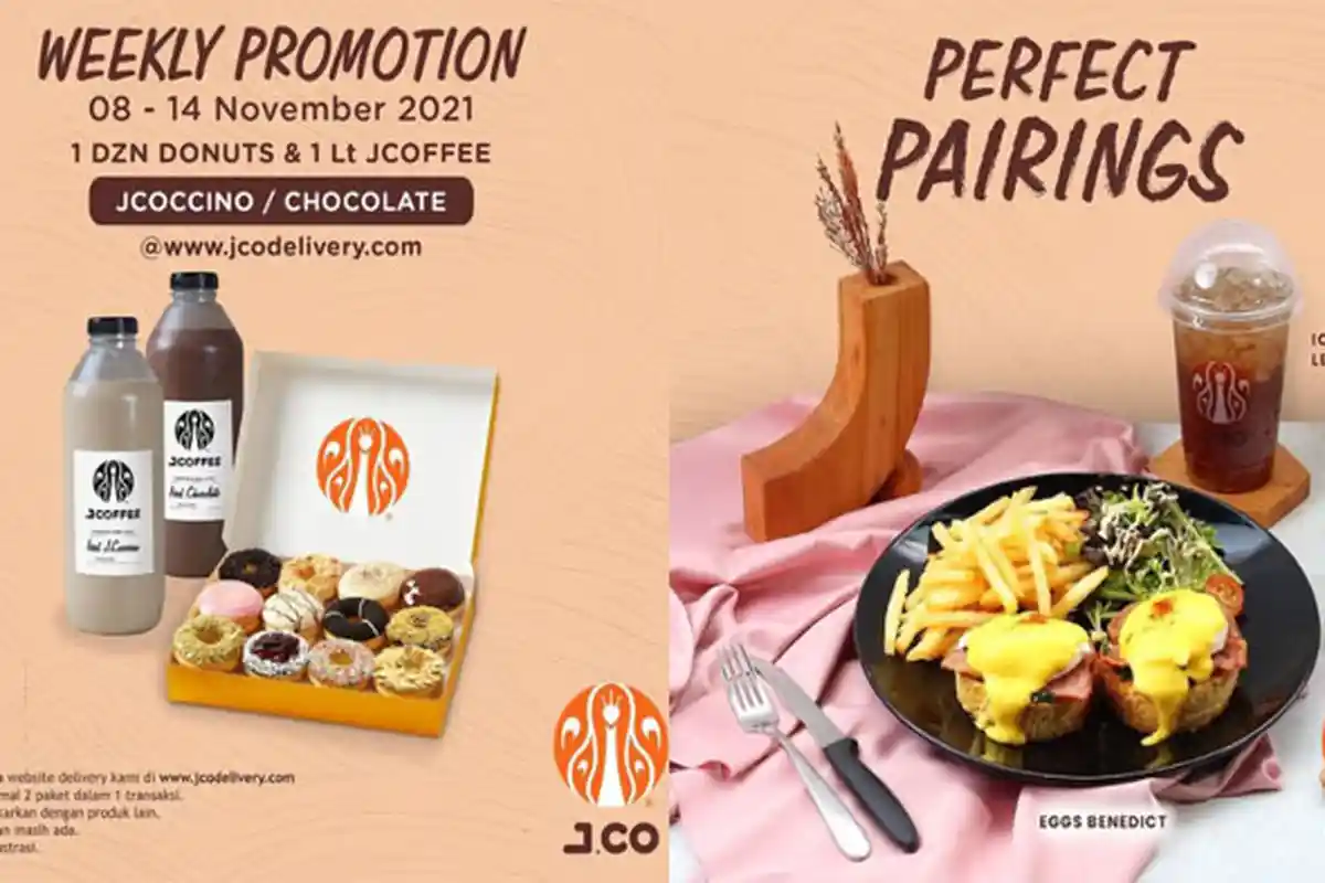 PROMO JCO Terbaru Hari Ini 10 November 2021, Paket Donut + JCoffee & Ada Juga Gratis Iced Lemon Tea