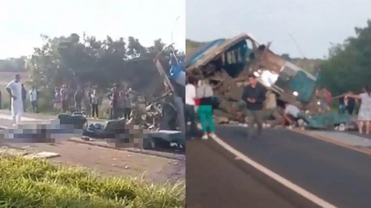 KECELAKAAN Maut Tewaskan Puluhan Karyawan Pabrik, Bus & Truk Hancur, Polisi: Ada Mayat di Mana-mana