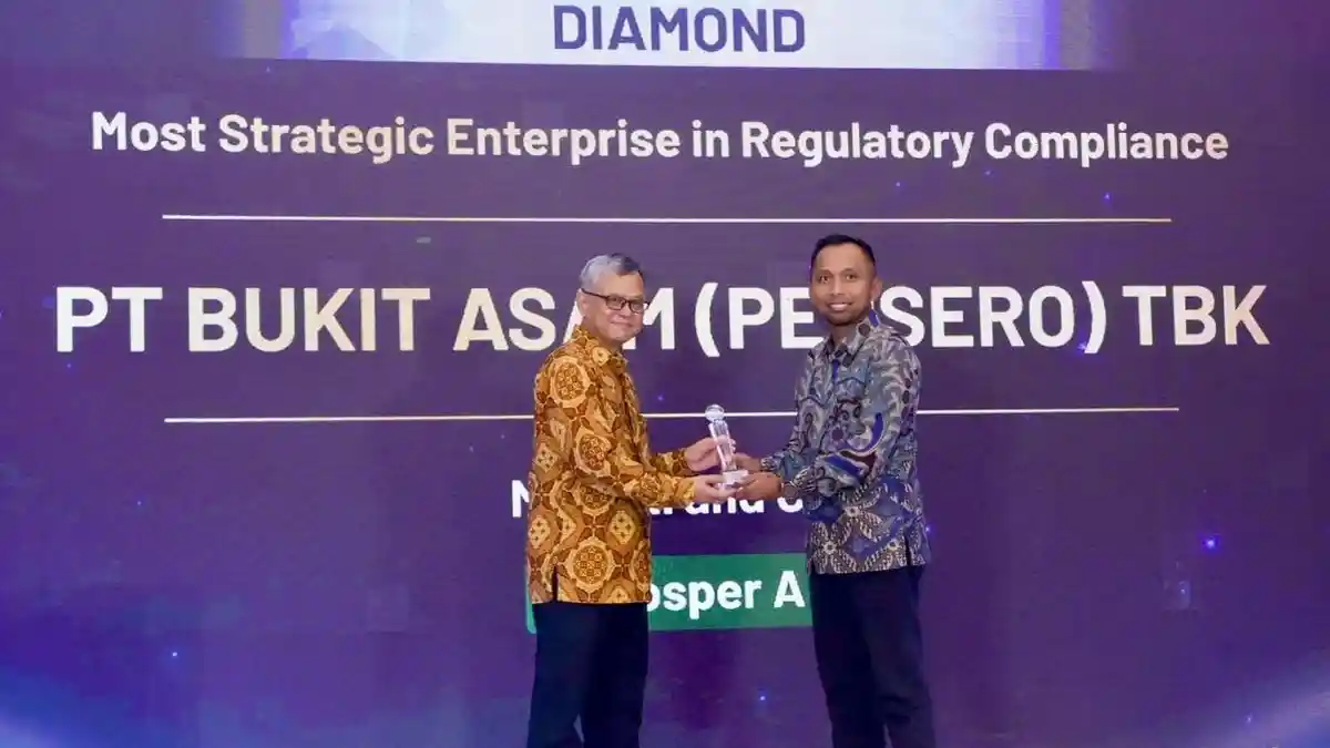 PTBA Raih Diamond PROSPER A IRCA 2026, Komitmen pada Tata Kelola dan Kepatuhan