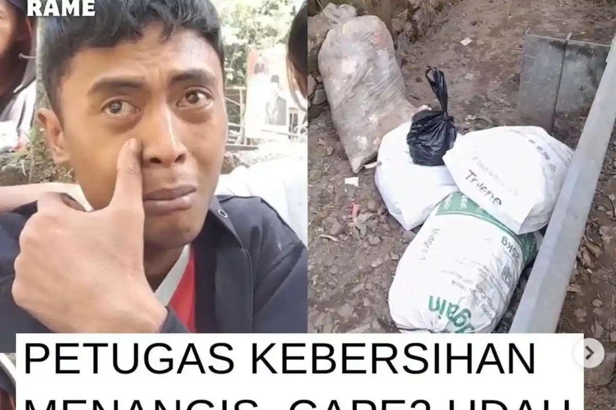 Viral, Petugas Kebersihan Menangis Capek-capek Bersihkan Sampah di Pinggir Jalan Tiba-tiba Ada Lagi
