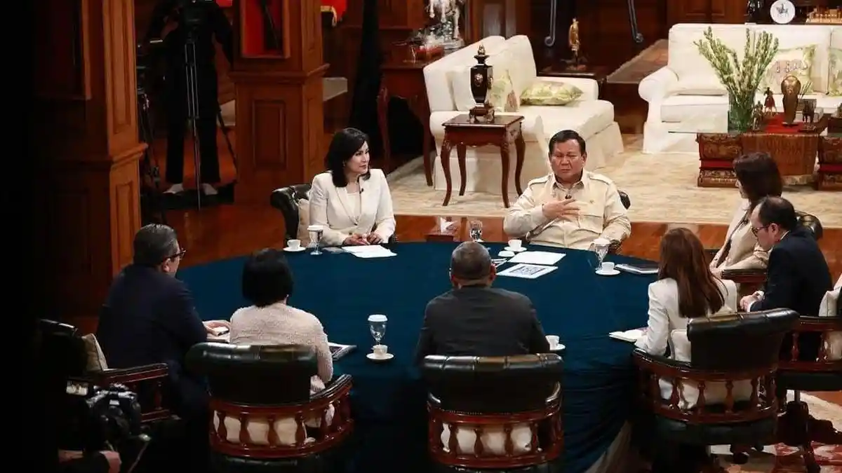 Presiden Prabowo Bertemu dengan 6 Pemred Media Massa di Hambalang, Ini yang Dibahas