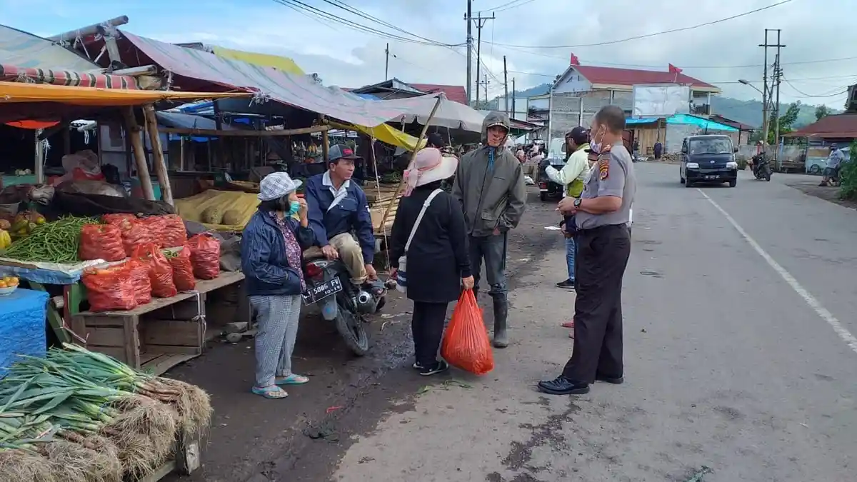 Tertibkan Pasar Modoinding, Kapolsek: Kegiatan Pasar Hanya Hari Jumat
